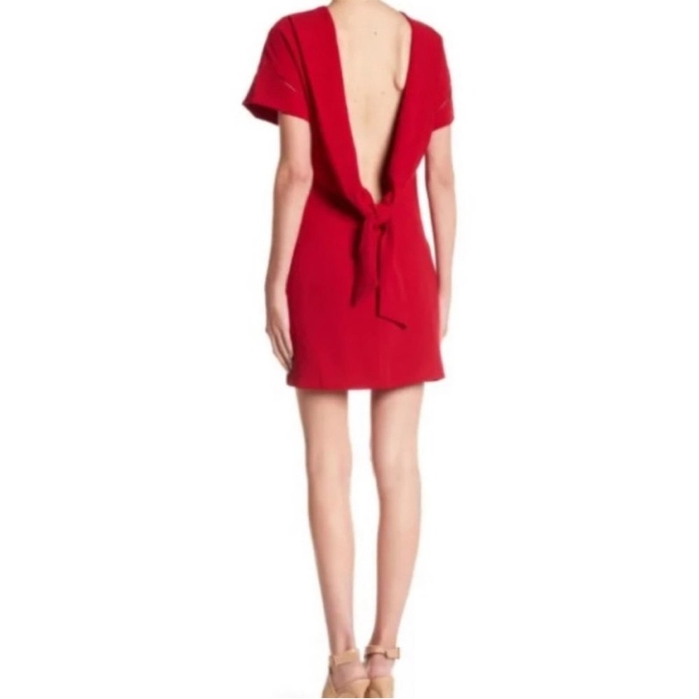 IRO Hilda Red Mini Dress with plunging open back Size 36 - Picture 3 of 6